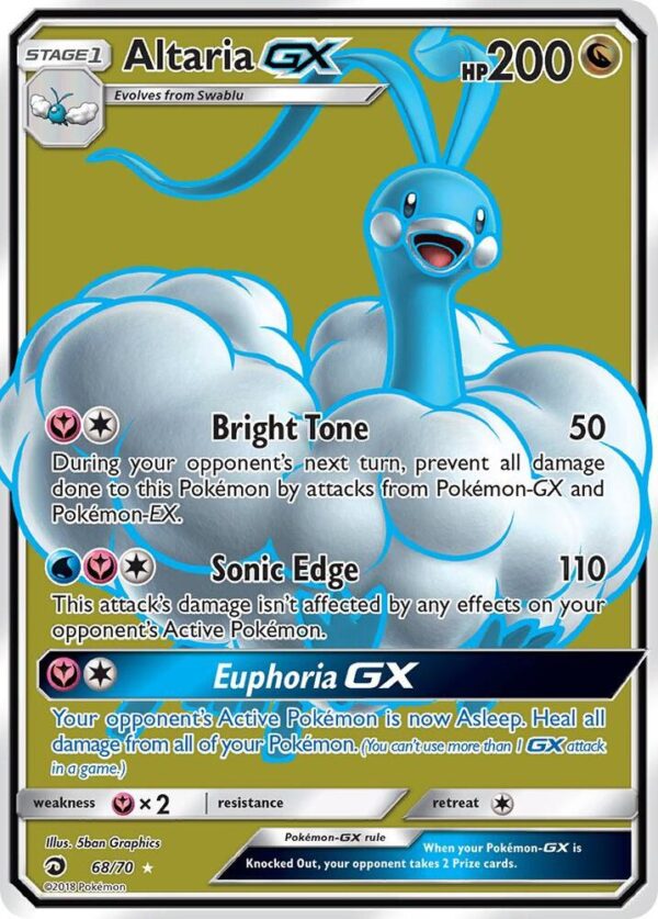 Altaria GX (Full Art) 68/70 Holofoil Dragon Majesty