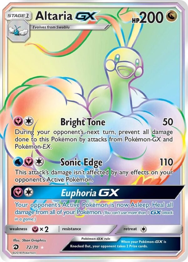 Altaria GX (Secret) 72/70 Holofoil Dragon Majesty