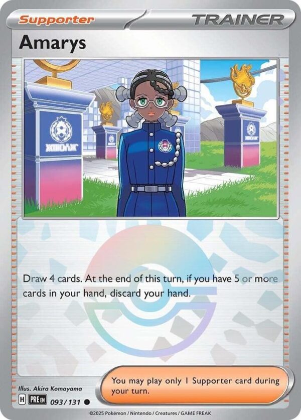 Amarys 093/131 (Poke Ball Pattern) Holofoil SV: Prismatic Evolutions Amarys 093/131 (Poke Ball Pattern) Holofoil SV: Prismatic Evolutions