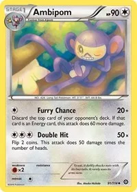 Ambipom | 91/114 | Reverse Holofoil | XY - Steam Siege