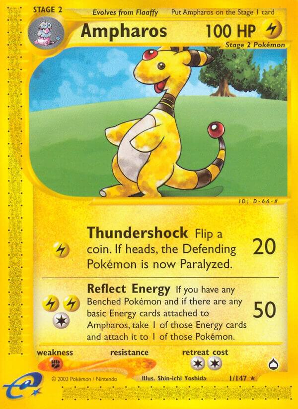 Ampharos 001/147 Reverse Holofoil Aquapolis
