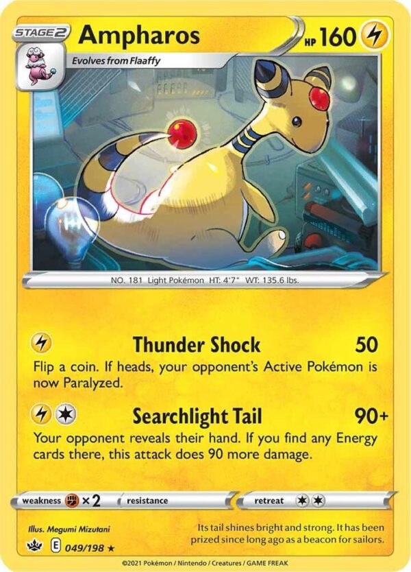 Ampharos 049/198 Reverse Holofoil SWSH06: Chilling Reign Ampharos 049/198 Reverse Holofoil SWSH06: Chilling Reign
