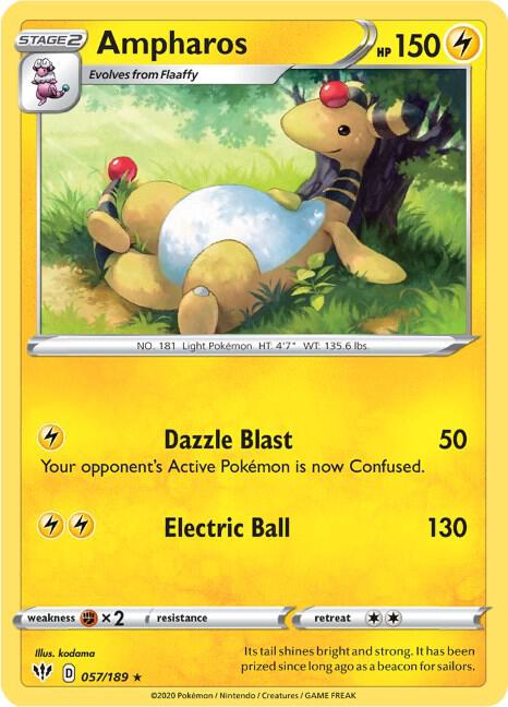 Ampharos 057/189 Normal SWSH03: Darkness Ablaze