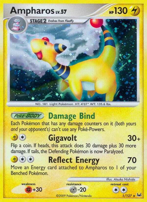 Ampharos 1/127 Reverse Holofoil Platinum Ampharos 1/127 Reverse Holofoil Platinum