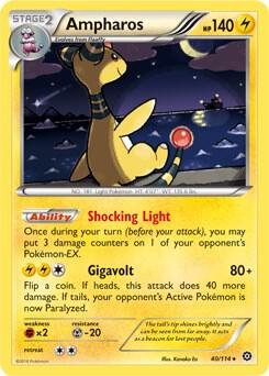 Ampharos 40/114 (XY Steam Siege) 040/114 Normal Deck Exclusives Ampharos 40/114 (XY Steam Siege) 040/114 Normal Deck Exclusives