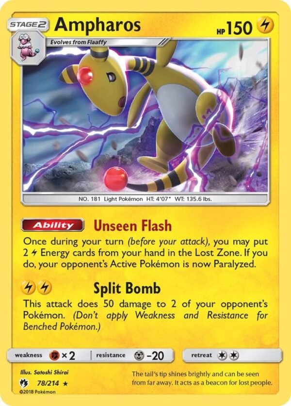 Ampharos 78/214 Holofoil SM – Lost Thunder