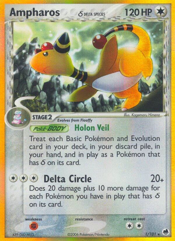 Ampharos (Delta Species) 1/101 Holofoil Dragon Frontiers