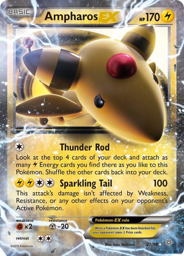 Ampharos EX 27/98 Holofoil XY – Ancient Origins