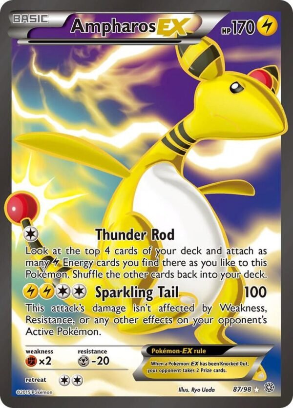 Ampharos EX (87 Full Art) 87/98 Holofoil XY – Ancient Origins