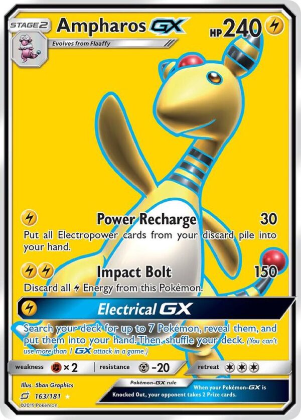 Ampharos GX (Full Art) 163/181 Holofoil SM – Team Up Ampharos GX (Full Art) 163/181 Holofoil SM – Team Up