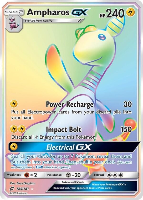Ampharos GX (Secret) 185/181 Holofoil SM – Team Up