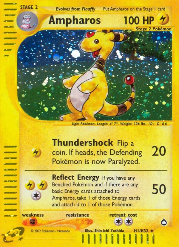 Ampharos (H1) H01/H32 Holofoil Aquapolis Ampharos (H1) H01/H32 Holofoil Aquapolis