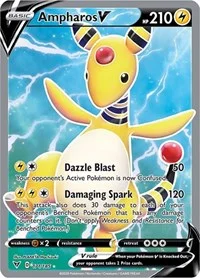 Ampharos V (Full Art) | 171/185 | Holofoil | SWSH04: Vivid Voltage