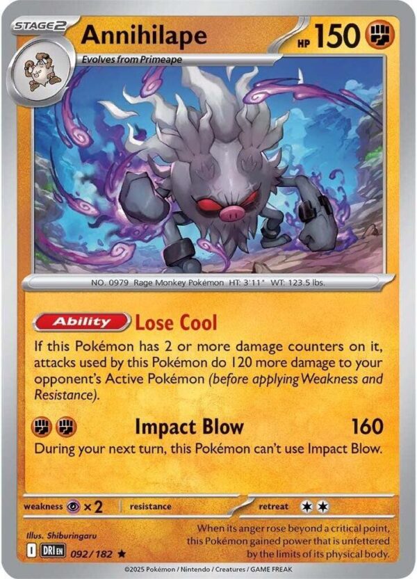 Annihilape 092/182 Holofoil SV10: Destined Rivals