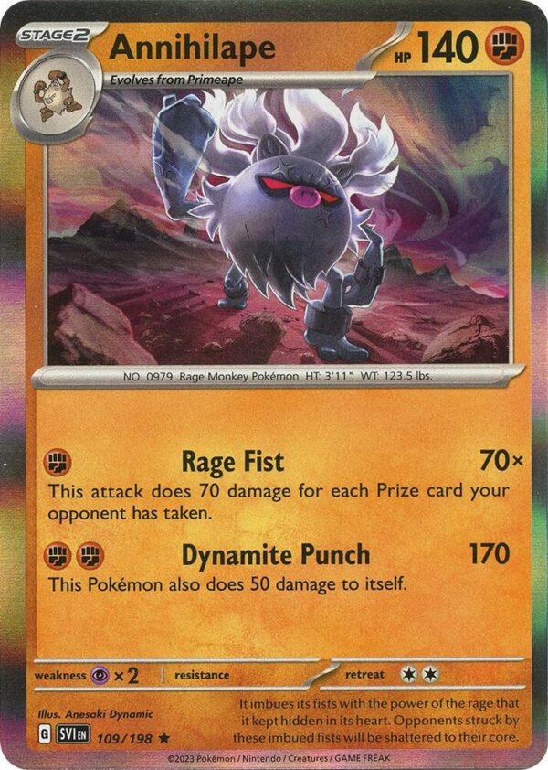 Annihilape 109/198 Reverse Holofoil SV01: Scarlet & Violet Base Set
