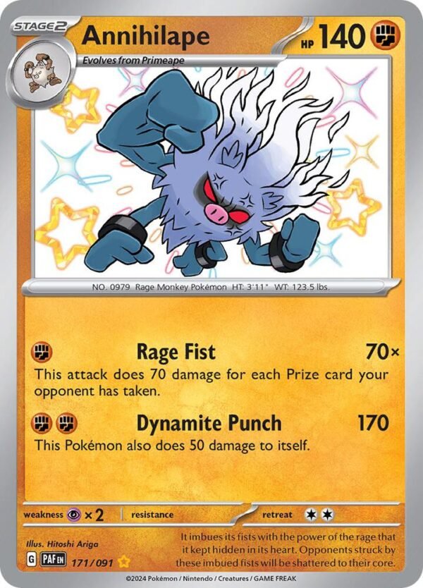 Annihilape 171/091 Holofoil SV: Paldean Fates Annihilape 171/091 Holofoil SV: Paldean Fates