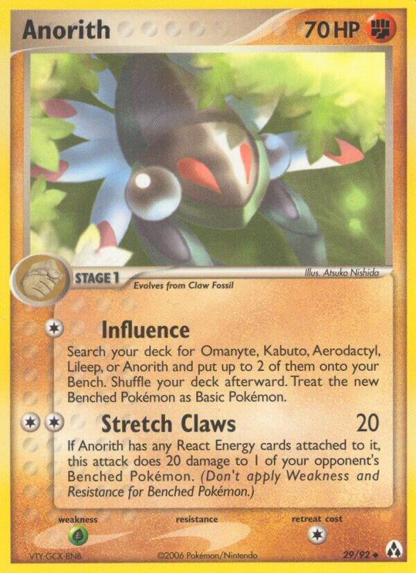 Anorith 29/92 Reverse Holofoil Legend Maker
