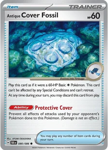 Antique Cover Fossil 080/086 Reverse Holofoil SV: Black Bolt