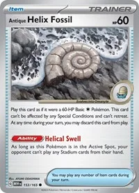 Antique Helix Fossil | 153/165 | Reverse Holofoil | SV: Scarlet & Violet 151