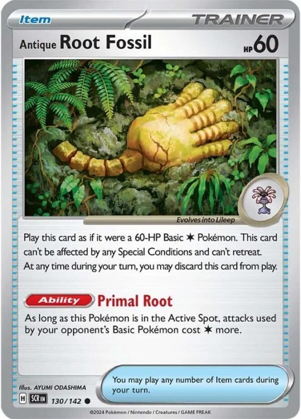 Antique Root Fossil 130/142 Normal SV07: Stellar Crown Antique Root Fossil 130/142 Normal SV07: Stellar Crown