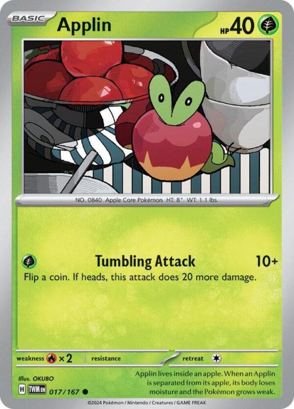 Applin 017/167 Reverse Holofoil SV06: Twilight Masquerade