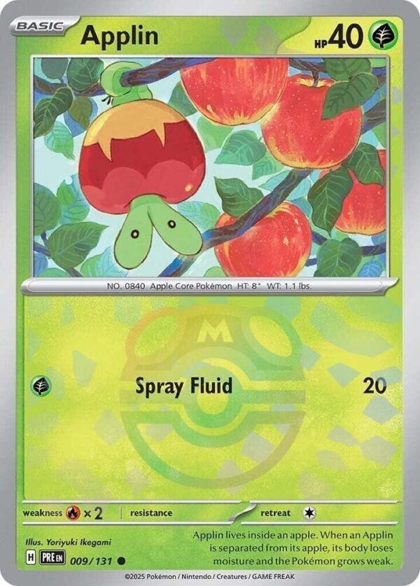 Applin (Master Ball Pattern) 009/131 Holofoil SV: Prismatic Evolutions