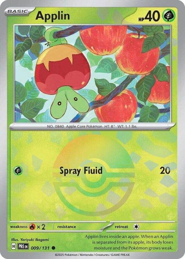 Applin (Poke Ball Pattern) 009/131 Holofoil SV: Prismatic Evolutions