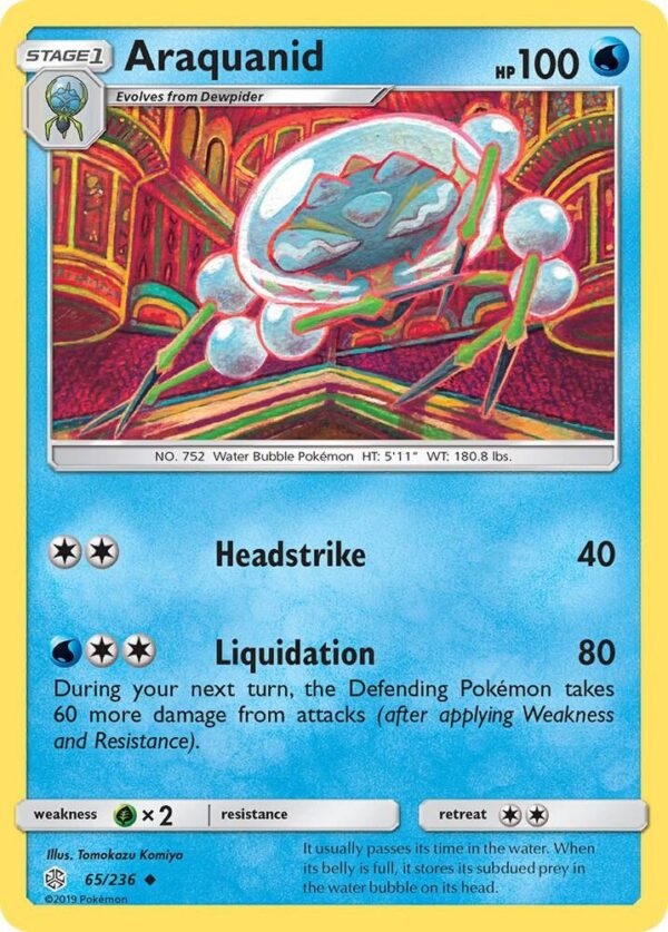 Araquanid 65/236 Reverse Holofoil SM – Cosmic Eclipse Araquanid 65/236 Reverse Holofoil SM – Cosmic Eclipse