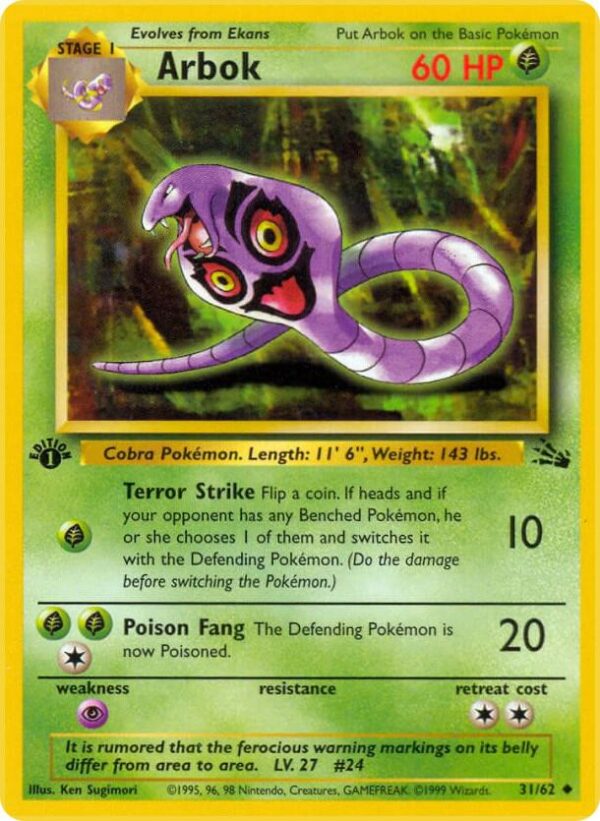 Arbok 31/62 Unlimited Fossil Arbok 31/62 Unlimited Fossil