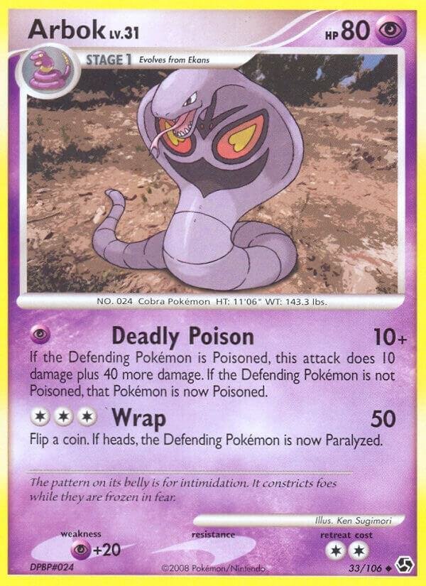 Arbok 33/106 Reverse Holofoil Great Encounters