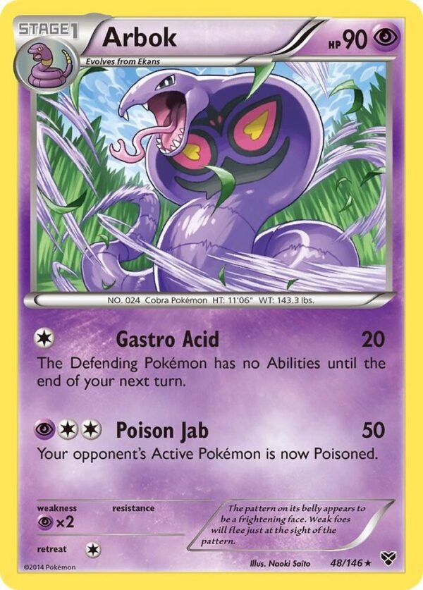 Arbok 48/146 Reverse Holofoil XY Base Set