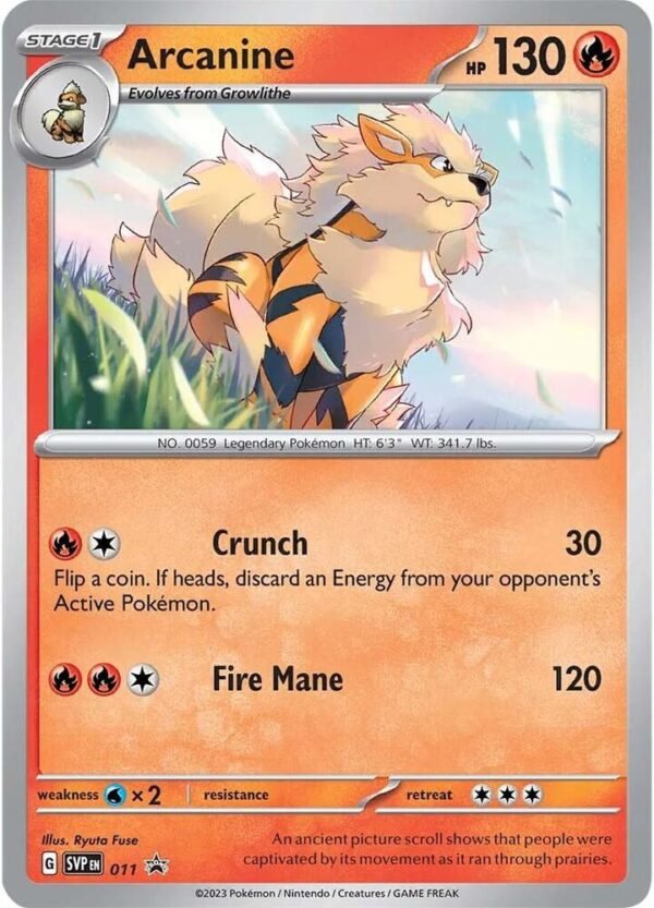 Arcanine 011 Holofoil SV: Scarlet & Violet Promo Cards Arcanine 011 Holofoil SV: Scarlet & Violet Promo Cards