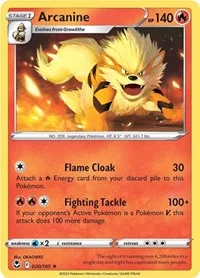 Arcanine | 020/195 | Reverse Holofoil | SWSH12: Silver Tempest