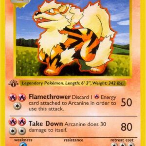 Arcanine 023/102 1st Edition Base Set (Shadowless) Arcanine 023/102 1st Edition Base Set (Shadowless)