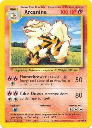 Arcanine 023/102 Normal Base Set