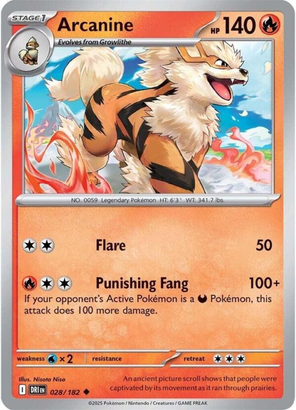 Arcanine 028/182 Normal SV10: Destined Rivals