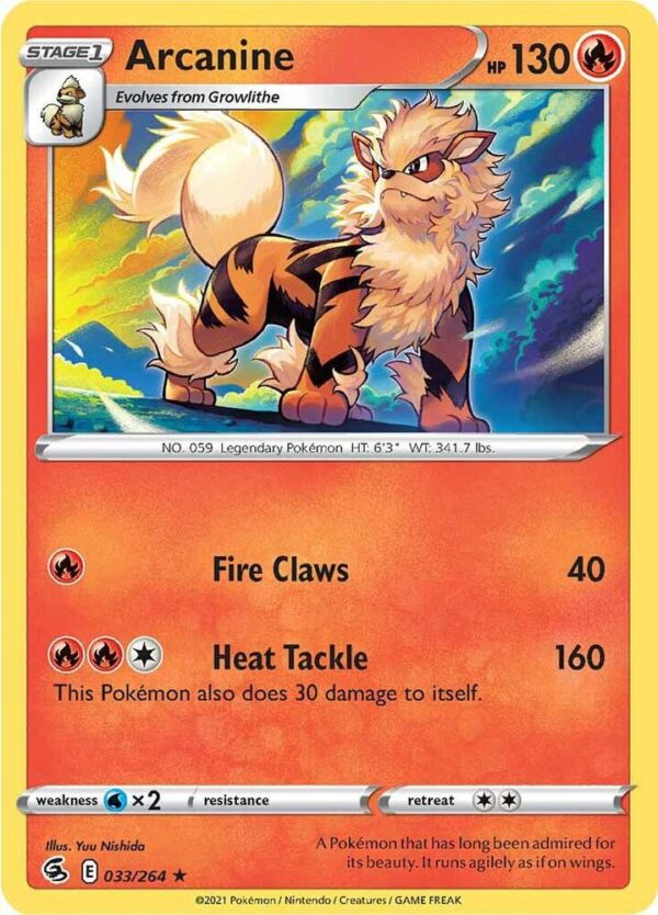 Arcanine 033/264 Normal SWSH08: Fusion Strike