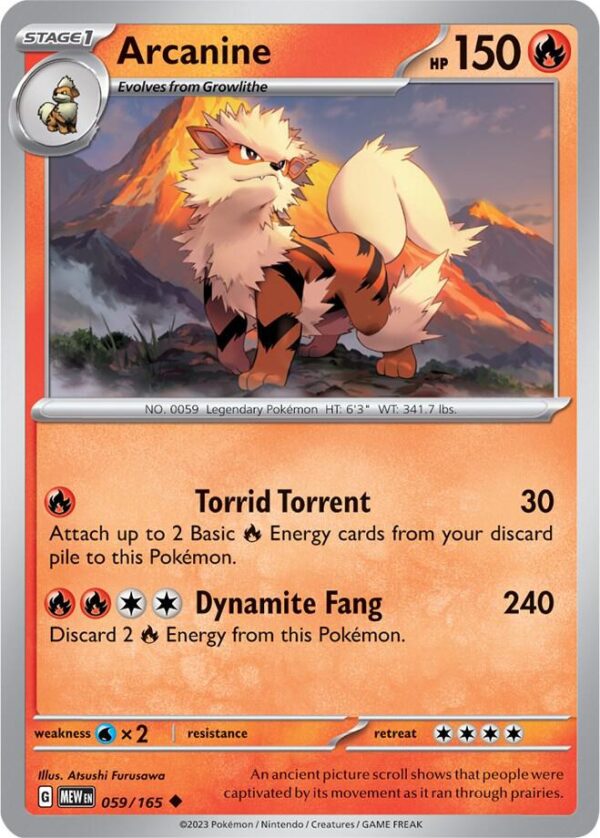 Arcanine 059/165 Normal SV: Scarlet & Violet 151