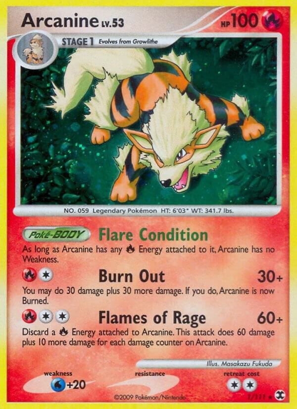 Arcanine 1/111 Reverse Holofoil Rising Rivals