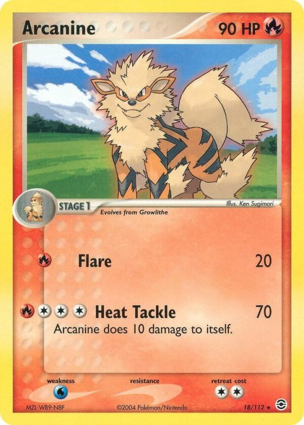 Arcanine 18/112 Reverse Holofoil FireRed & LeafGreen Arcanine 18/112 Reverse Holofoil FireRed & LeafGreen