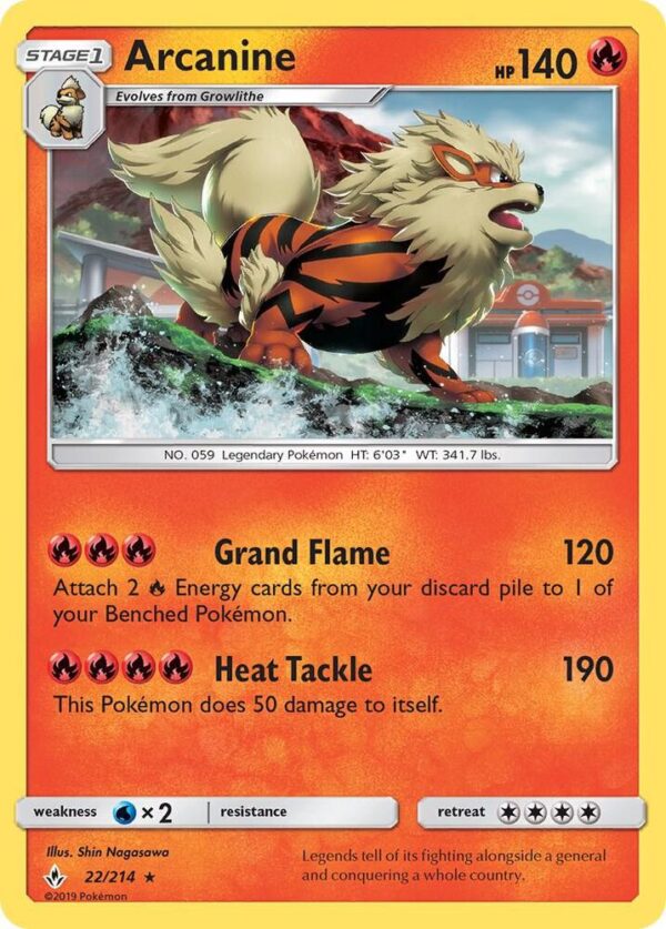 Arcanine 22/214 Holofoil SM – Unbroken Bonds