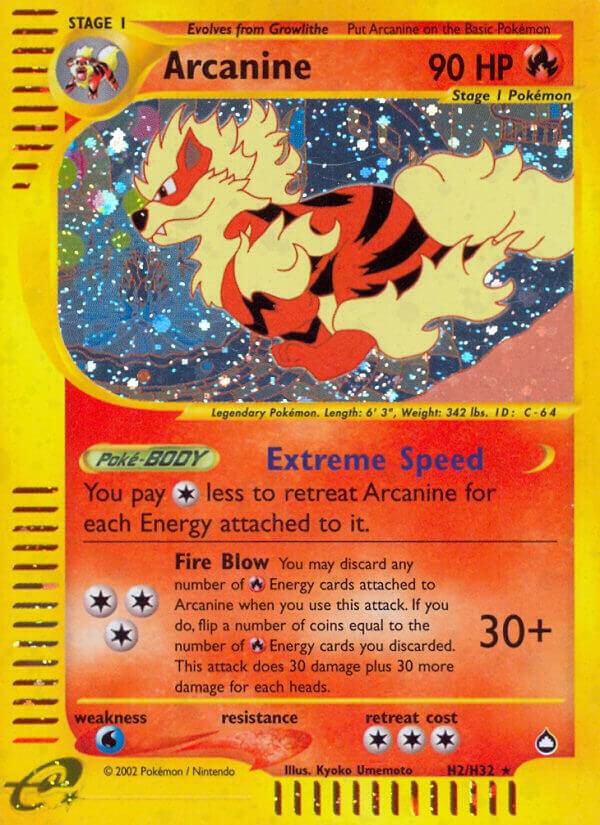 Arcanine (H2) H02/H32 Holofoil Aquapolis