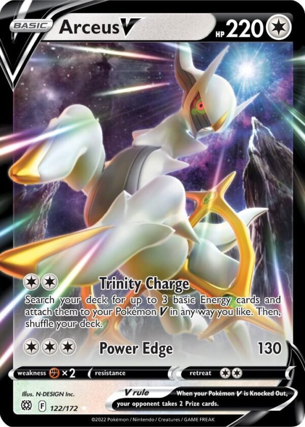 Arceus V 122/172 Holofoil SWSH09: Brilliant Stars Arceus V 122/172 Holofoil SWSH09: Brilliant Stars