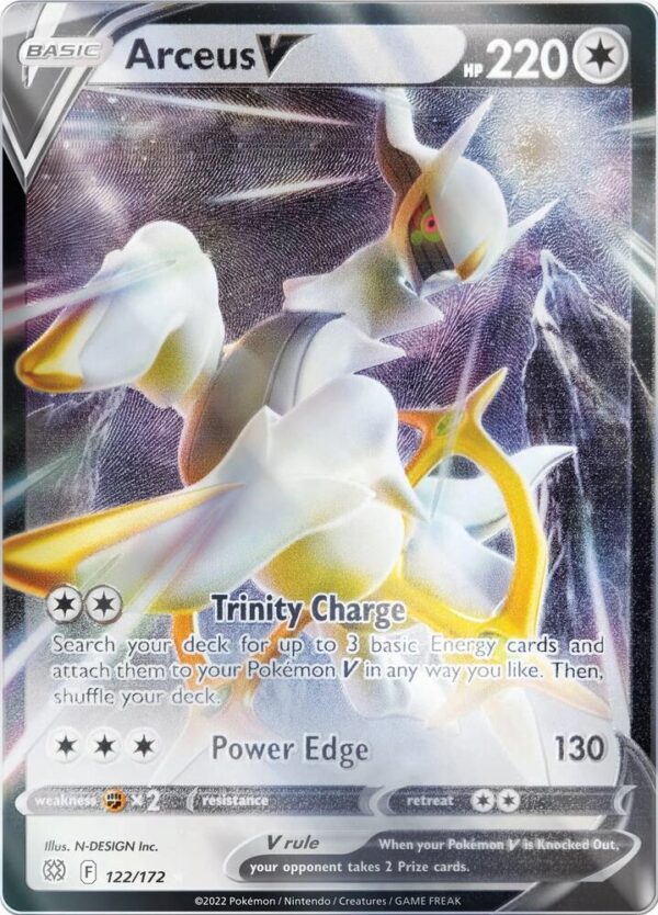 Arceus V 122/172 (Metal Card) Holofoil Miscellaneous Cards & Products Arceus V 122/172 (Metal Card) Holofoil Miscellaneous Cards & Products