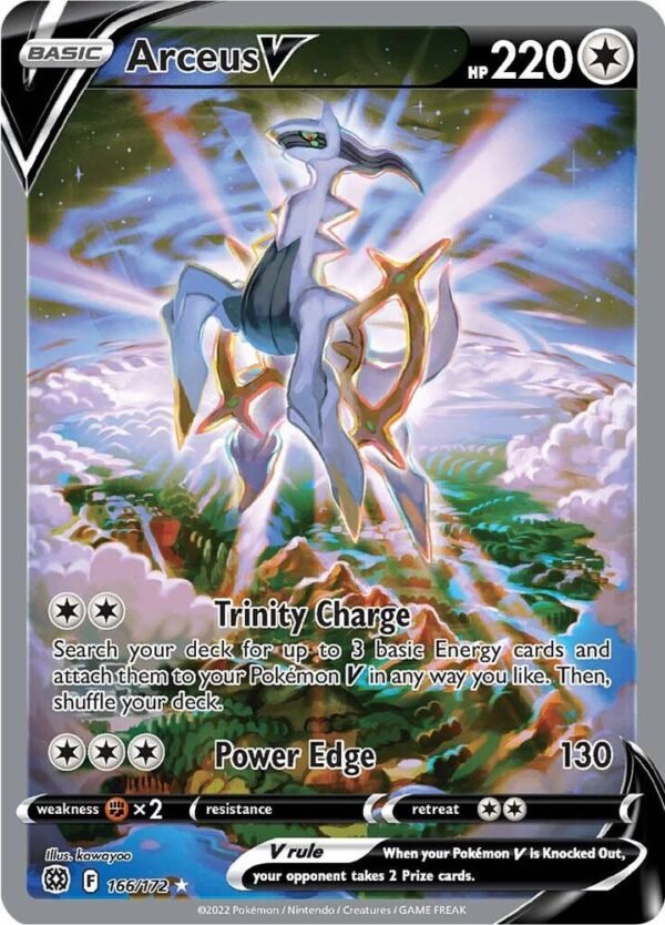 Arceus V (Alternate Full Art) 166/172 Holofoil SWSH09: Brilliant Stars Arceus V (Alternate Full Art) 166/172 Holofoil SWSH09: Brilliant Stars