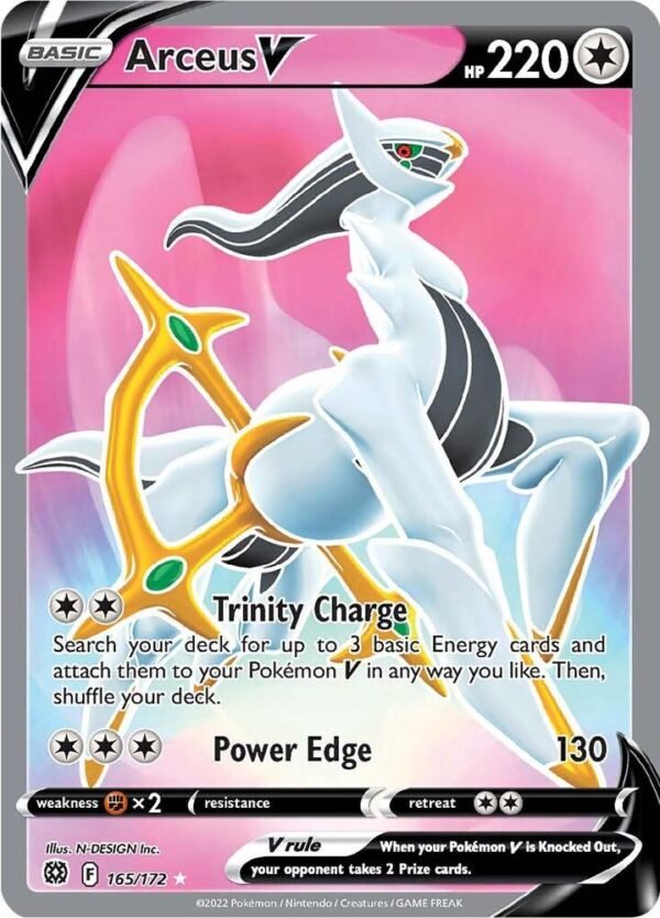 Arceus V (Full Art) 165/172 Holofoil SWSH09: Brilliant Stars