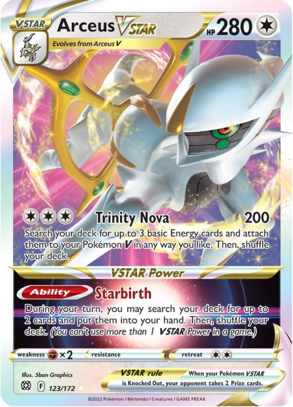 Arceus VSTAR 123/172 Holofoil SWSH09: Brilliant Stars Arceus VSTAR 123/172 Holofoil SWSH09: Brilliant Stars