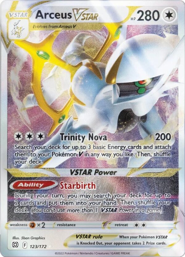 Arceus VSTAR 123/172 (Metal Card) Holofoil Miscellaneous Cards & Products Arceus VSTAR 123/172 (Metal Card) Holofoil Miscellaneous Cards & Products