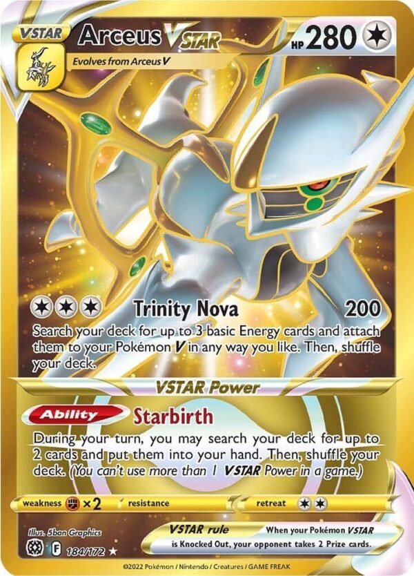Arceus VSTAR (Secret) (184) 184/172 Holofoil SWSH09: Brilliant Stars