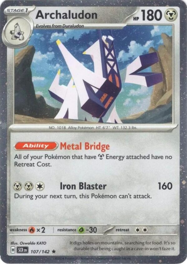 Archaludon 107/142 (Cosmos Holo) Normal Miscellaneous Cards & Products Archaludon 107/142 (Cosmos Holo) Normal Miscellaneous Cards & Products